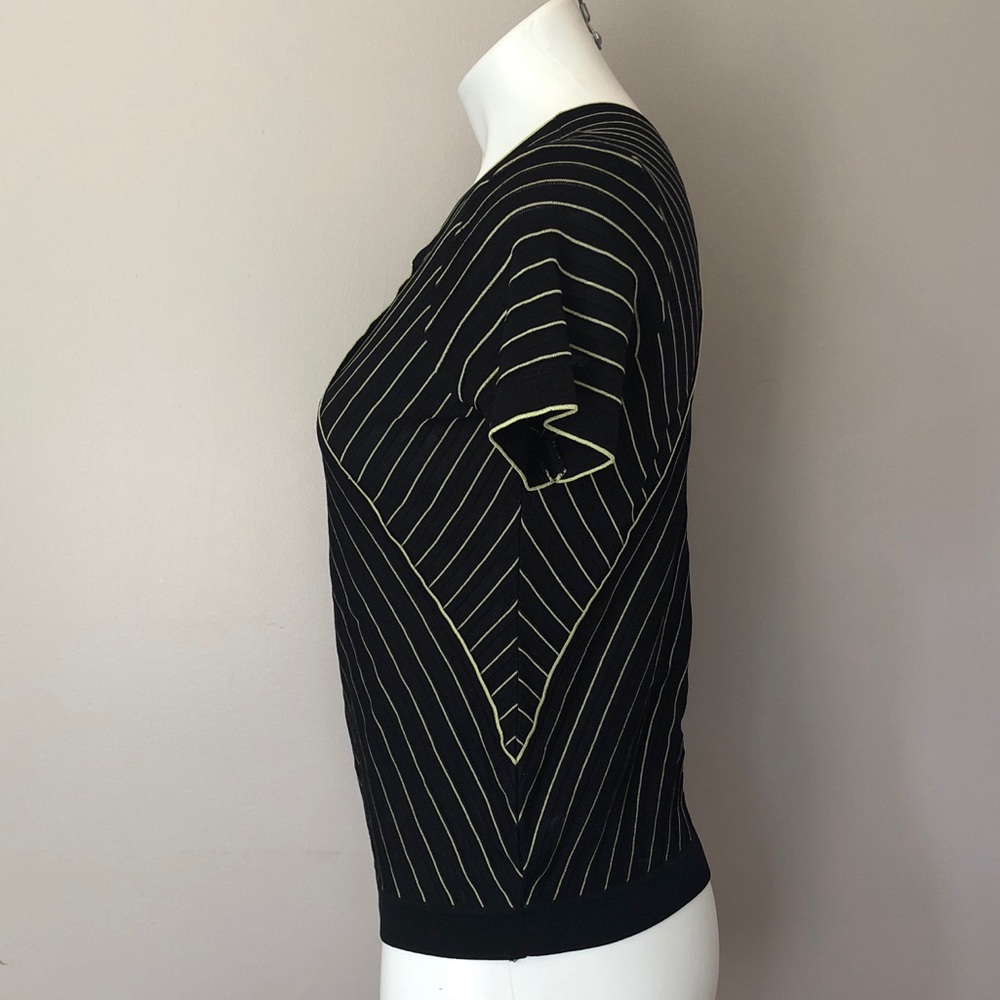 MISOOK Black and Green Striped Top - Picture 4 of 6